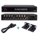 Kit of  8 Channel Passive Balun, DC12V 10A 120W , Power Video Receiver Hub for CCTV Cameras, Monitors, DVR, Switchers, IP Encoders(CT-HDVB8-VP12)