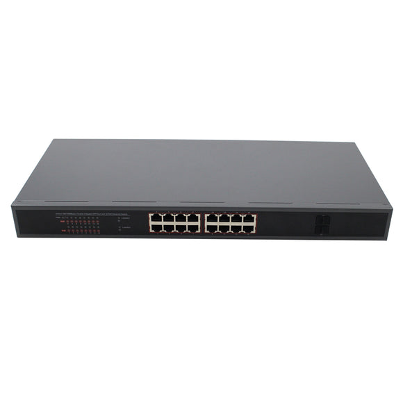 16 Port Gigabit PoE+ Switch (16 PoE+ Ports | 4 SFP Port) – 250W – 802.3at – POE-2618-16P-250